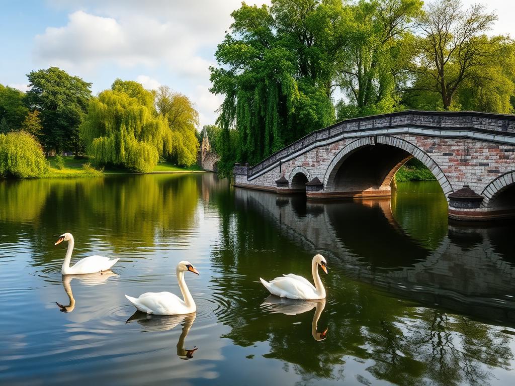 Minnewater Lake - Bruges attractions